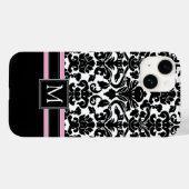 Damask Muster mit Monogramm Case-Mate iPhone Hülle (Rückseite (Horizontal))