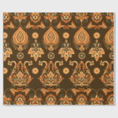 Damask-Muster nahtlos blumengeschmückt Geschenkpapier (Flach)