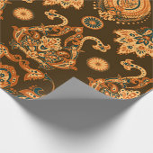 Damask-Muster nahtlos blumengeschmückt Geschenkpapier (Ecke)