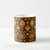 Damask-Muster nahtlos blumengeschmückt Kaffeetasse (Mittel)