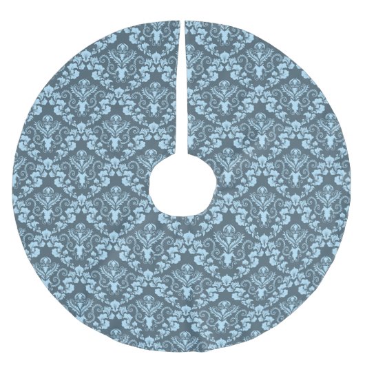 Damask Muster Polyester Weihnachtsbaumdecke (Vorderseite)