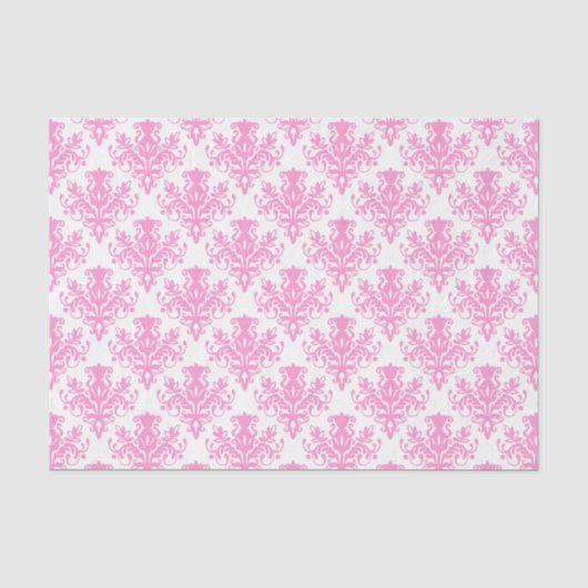Damask Muster - Rosa Seidenpapier (Vorderseite)