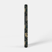 Damask Nahtlose Muster Blume aquamarin, Gold, Schw Samsung Galaxy Hülle (Rechte Seite)