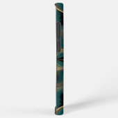 Damask Nahtlose wiederholte Muster-Blume Aquamarin Samsung Galaxy Hülle (Rechte Seite)