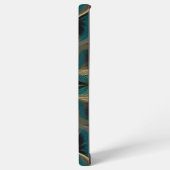 Damask Nahtlose wiederholte Muster-Blume Aquamarin Samsung Galaxy Hülle (Linke Seite)