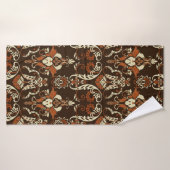 Damask Nahtloses Vintages Muster. Bluthochdruck Badehandtuch (Badehandtuch)