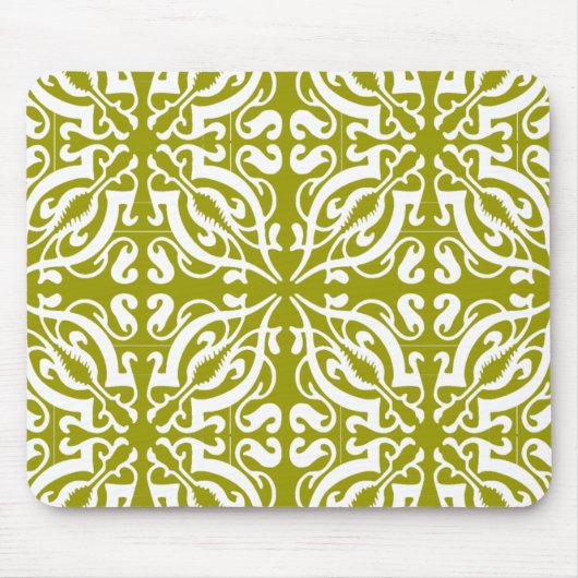 DAMASK - Olive Green Mousepad (Vorne)