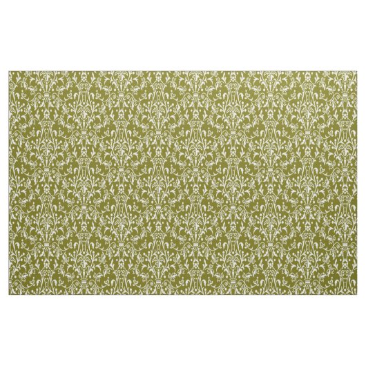 Damask Olive Stoff (Yard (91,4 cm))