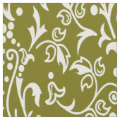 Damask Olive Stoff (Nahaufnahme)