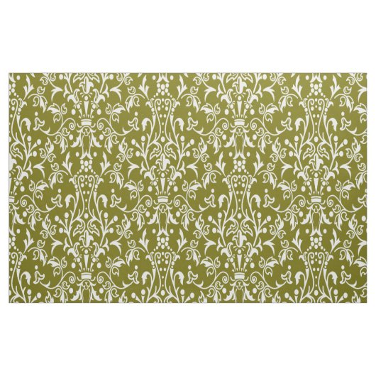 Damask Olive Stoff (Fat Quarter (45,7 x 55,9 cm))