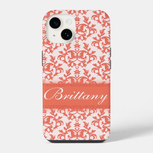 Damask orange Glutname iPhone Hülle (Rückseite)