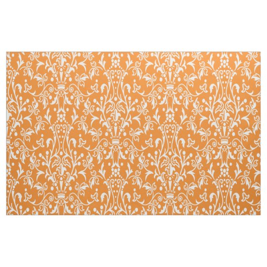 Damask Orange Stoff (Fat Quarter (45,7 x 55,9 cm))