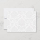 Damask Orange Wedding Dankeschön Card Dankeskarte (Rückseite)
