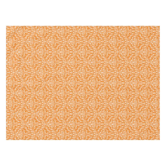 Damask Orange & White Tischdecke (Vorderseite (Horizontal))