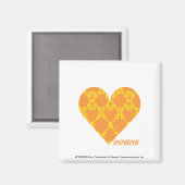 Damask Orange-Yellow 2 Magnet (Vorderseite/Rückseite)