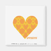 Damask Orange-Yellow 2 Magnet (Vorne)