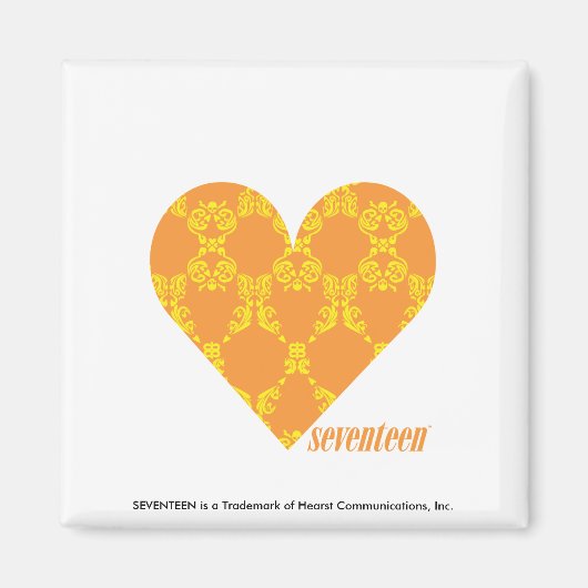 Damask Orange-Yellow 2 Magnet (Vorne)