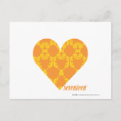 Damask Orange-Yellow 2 Postkarte (Vorderseite)