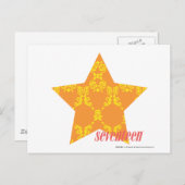 Damask Orange-Yellow 3 Postkarte (Vorne/Hinten)