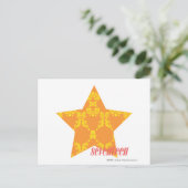 Damask Orange-Yellow 3 Postkarte (Stehend Vorderseite)