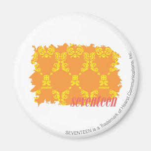 Damask Orange-Yellow 4 Magnet