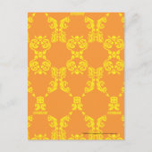 Damask Orange-Yellow Postkarte (Vorderseite)