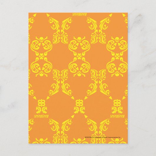 Damask Orange-Yellow Postkarte (Vorderseite)