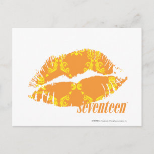 Damask Orange-Yellow Postkarte