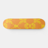 Damask Orange-Yellow Skateboard (Horizontal)