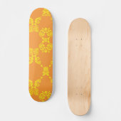 Damask Orange-Yellow Skateboard (Vorderseite)