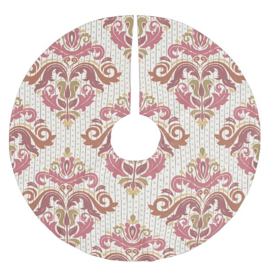 Damask orientiert bunt Vintag. Polyester Weihnachtsbaumdecke (Vorderseite)