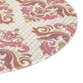 Damask orientiert bunt Vintag. Schneidebrett (Ecke)