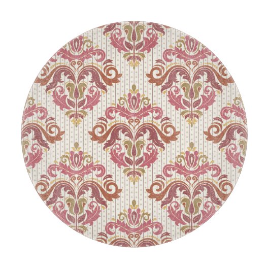 Damask orientiert bunt Vintag. Schneidebrett (Vorderseite)