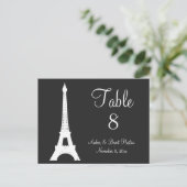 Damask Paris Tischnummer (Stehend Vorderseite)