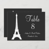 Damask Paris Tischnummer (Vorne/Hinten)