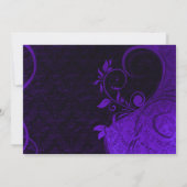 Damask Parisienne: Elektrischer Aquamariner und Li Einladung (Rückseite)