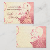 Damask Parisienne: Honeysuckle Wedding Website Begleitkarte (Vorne/Hinten)