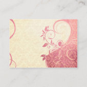 Damask Parisienne: Honeysuckle Wedding Website Begleitkarte (Rückseite)