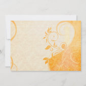 Damask Parisienne - Marmalade & Fall Spice Wedding Einladung (Rückseite)
