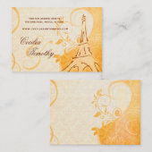 Damask Parisienne: Website zur Hochzeit von Herbst Begleitkarte (Vorne/Hinten)