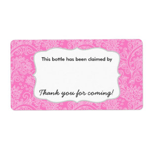 Damask Party Bierwasser Soda Flaschenname Tags