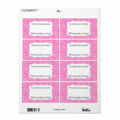 Damask Party Bierwasser Soda Flaschenname Tags (Vorne)