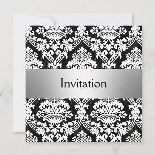 Damask-Party Einladung Save the Date (Vorderseite)