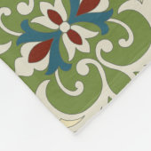 Damask Patchwork: Farbiges türkisches Vintag. Fleecedecke (Ecke)