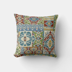 Damask Patchwork: Farbiges türkisches Vintag. Kissen