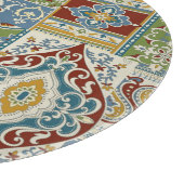 Damask Patchwork: Farbiges türkisches Vintag. Schneidebrett (Ecke)