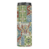 Damask Patchwork: Farbiges türkisches Vintag. Thermosbecher (Rückseite)