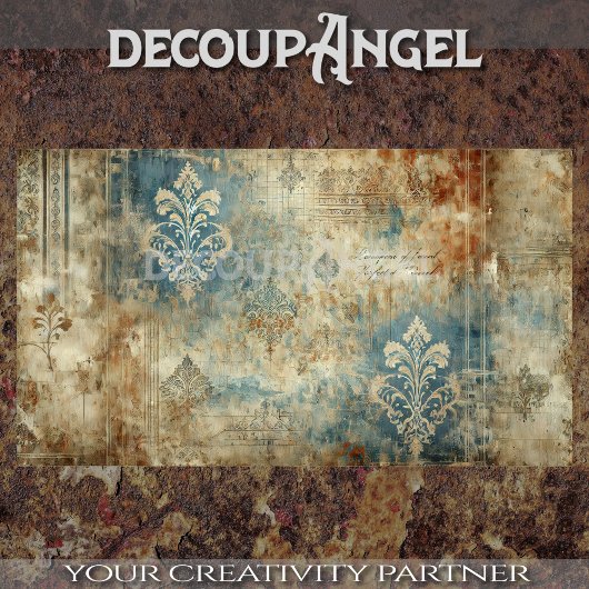 Damask Patina #1 Decoupage Seidenpapier