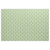 Damask Pattern - Avocado Green on White Stoff (Yard (91,4 cm))