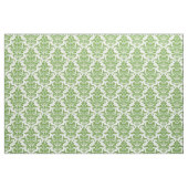 Damask Pattern - Avocado Green on White Stoff (Fat Quarter (45,7 x 55,9 cm))